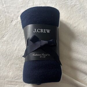 Jcrew striped cashmere wrap huge large scarf navy